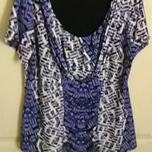Alfani Woman purple/black/white top